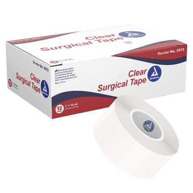 3572 Dynarex 1` x 10 yds Clear Surgical Tape